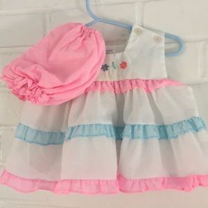 Vintage Summer Baby Outfit Dress With Panties Size 3-6 Months